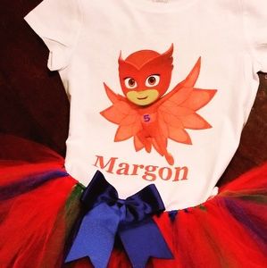 PJ Mask & TuTu Birthday Set with custom name